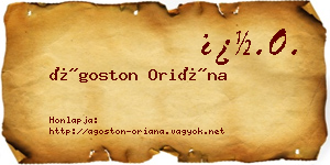 Ágoston Oriána névjegykártya